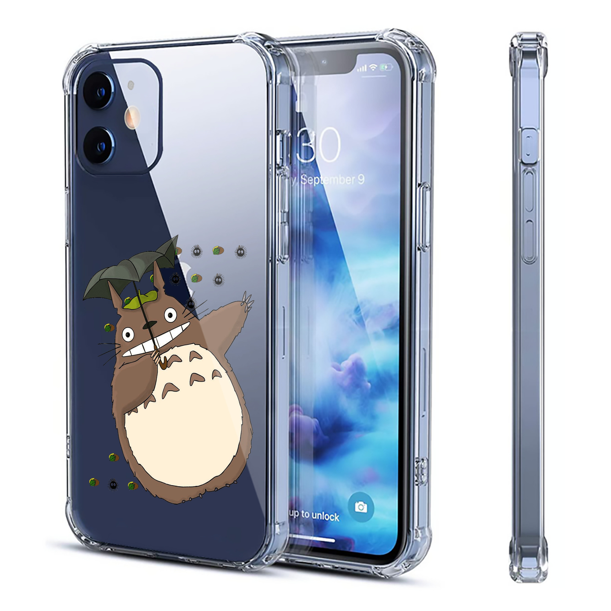 （画像用） となりのトトロ 草壁メイ 草壁サツキ My Neighbor Totoro Satsuki Kusakabe Mei Kusakabe 【iPhone 12シリーズ対応】透明スマホケース（クリアソフトケース）